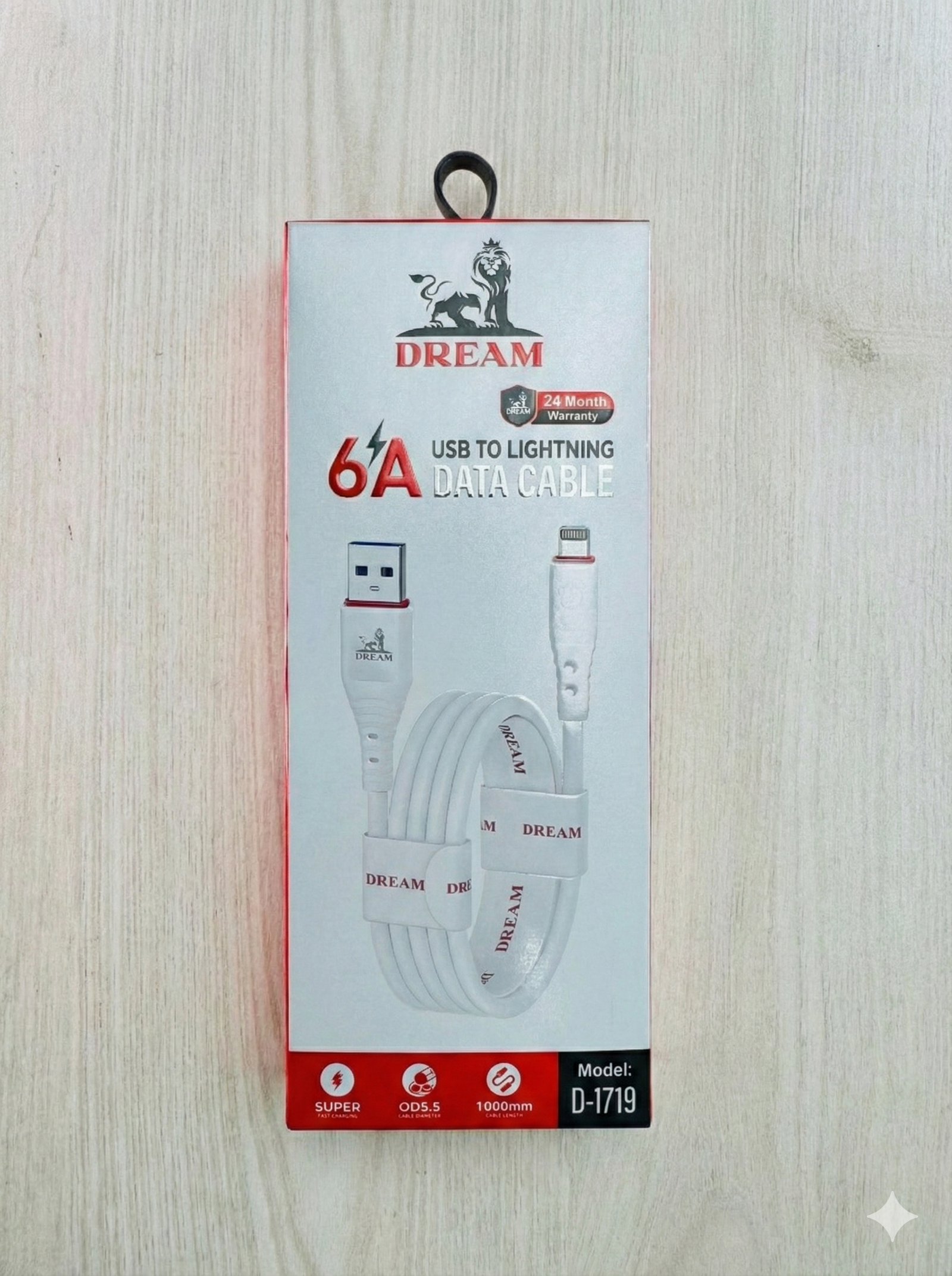 Gemini_Generated_Image_gdksnagdksnagdks كابل دريم شحن سريع 6 أمبير لايتنغ – Cable Dream Fast 6A Lightning - الصورة 1