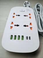 ⁦مشترك كهربائي مزود بـ 4 منافذ USB و2 منفذ تايب سي ,2500 وات من دريم، أبيض⁩ - الصورة ⁦3⁩